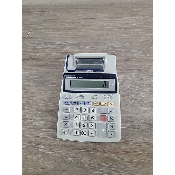 Sharp EL-1750V‎ 12 Digit 2-Color Printing Calculator Adding Machine Tested Read - Picture 3 of 9